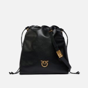 Borsa a spalla media Slouchy Bag verticale in pelle