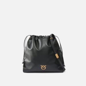 Borsa a spalla Mini Slouchy Bag in pelle con logo Love Birds