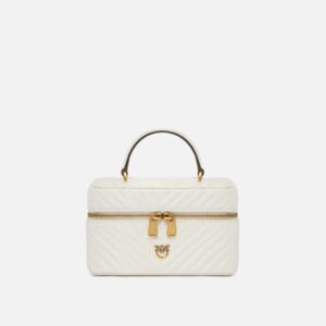 Beauty case a tracolla piccolo in nappa chevron