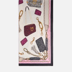 Foulard con stampa borse
